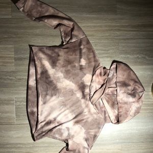 cropped tie dye hoodie